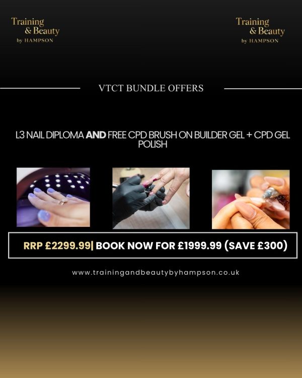 VTCT Level 3 Diploma in Nail Technology + 2 FREE CPD Nail Courses [JUNE SALE]